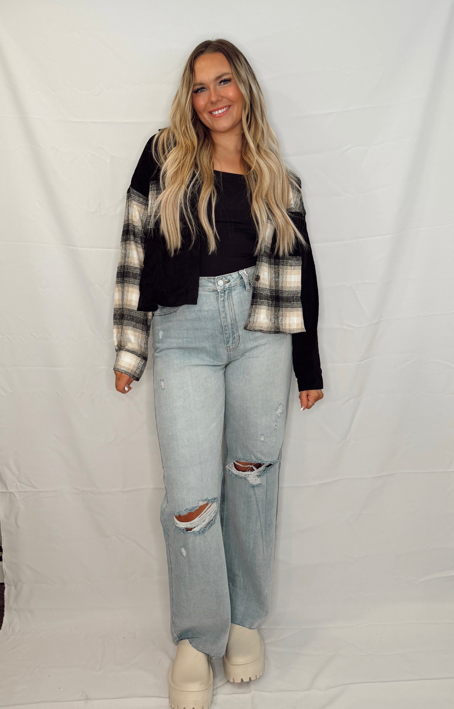 "Murphy" Mixed Media Jacket