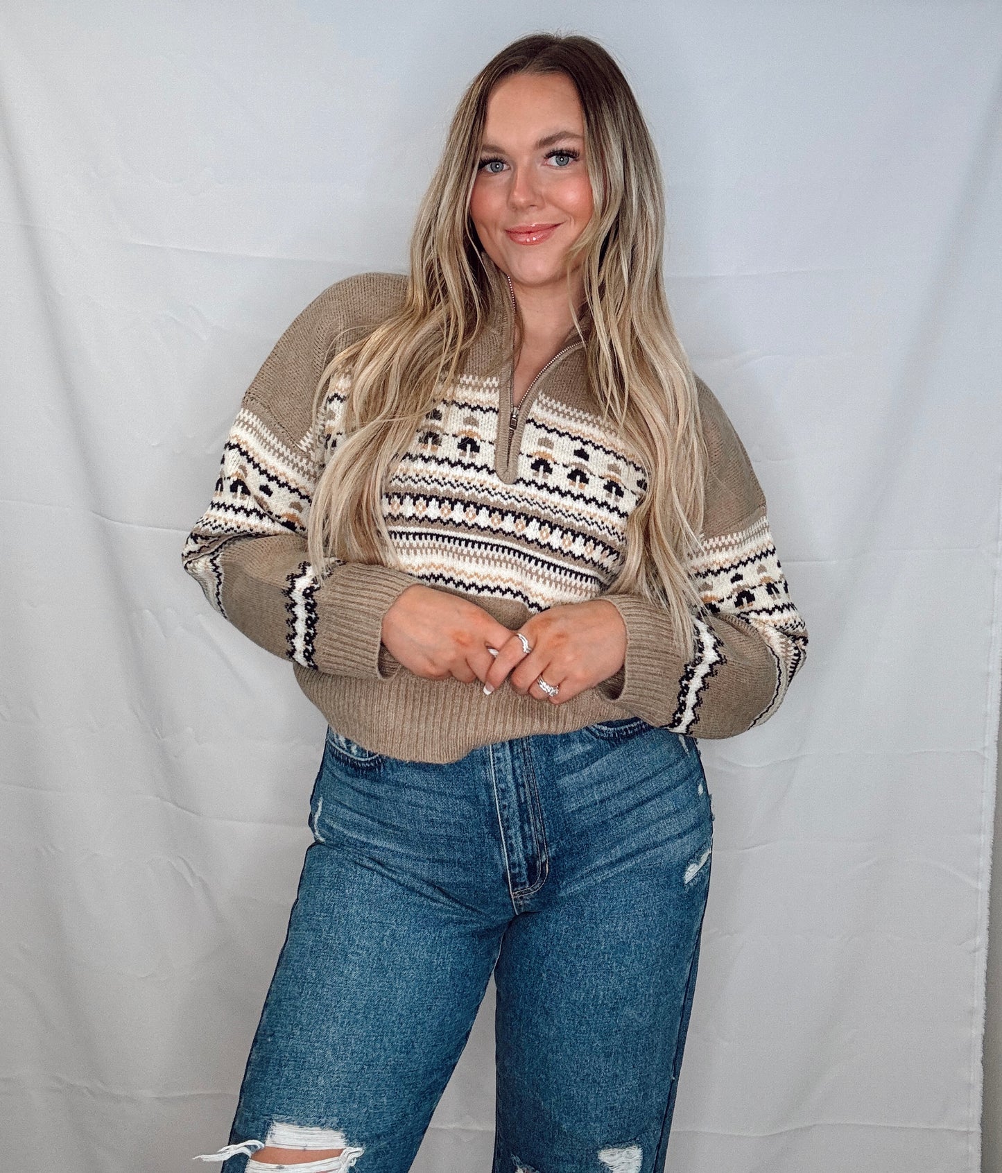 "Ivy" 1/4 Zip Sweater