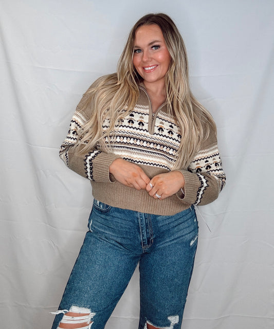 "Ivy" 1/4 Zip Sweater