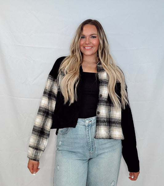 "Murphy" Mixed Media Jacket